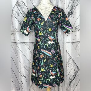 MEG SHOP BOUTIQUE FLORAL SHORT SLEEVE DRESS XS